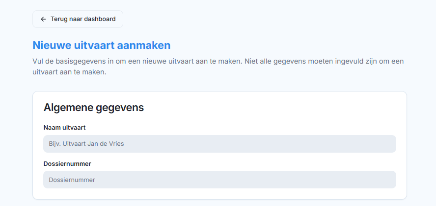Nieuwe uitvaart